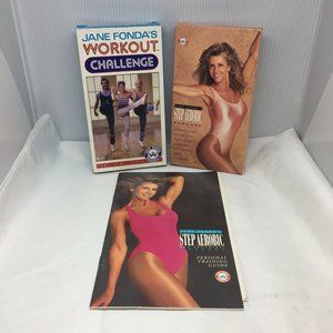 VHS Jane Fonda Workout Challenge Step Aerobics Training Guide Fitness At Home